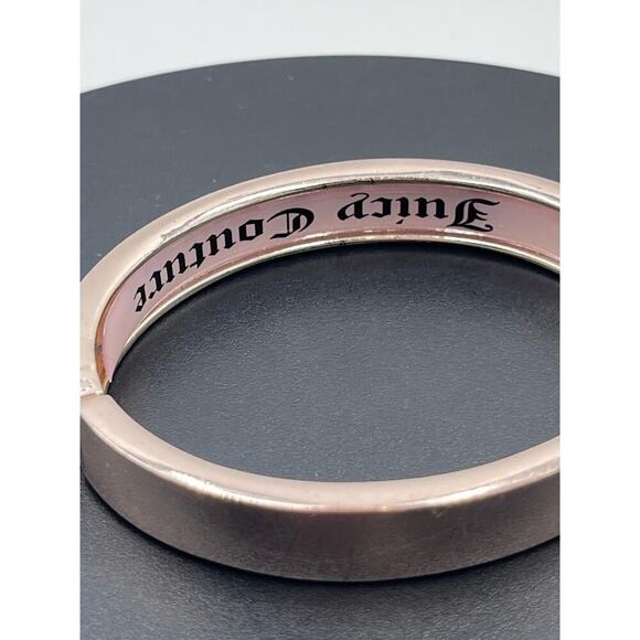 Juicy Couture Vintage Rose Gold Pave Crystal Bangle Bracelet - Picture 7 of 11